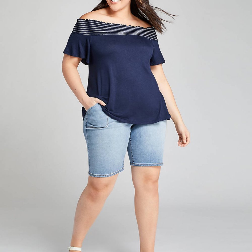 Lane Bryant Boyfriend Bermuda short